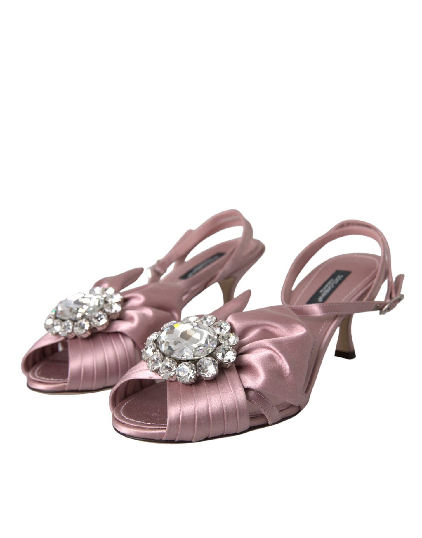 Босоніжки Dolce &amp; Gabbana Pink Keira Crystal Heels