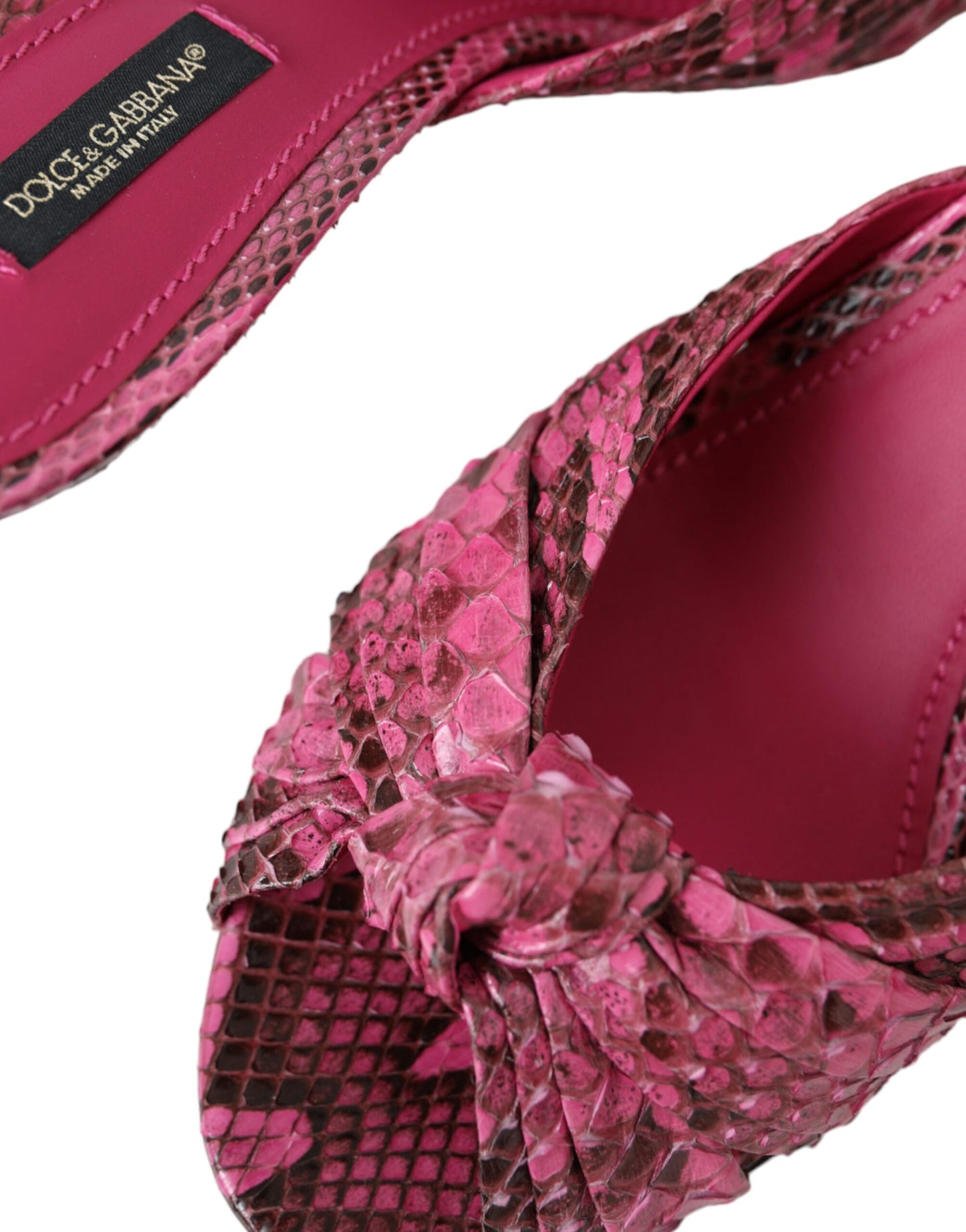 Dolce &amp; Gabbana рожеві екзотичні шкіряні туфлі на каблуках