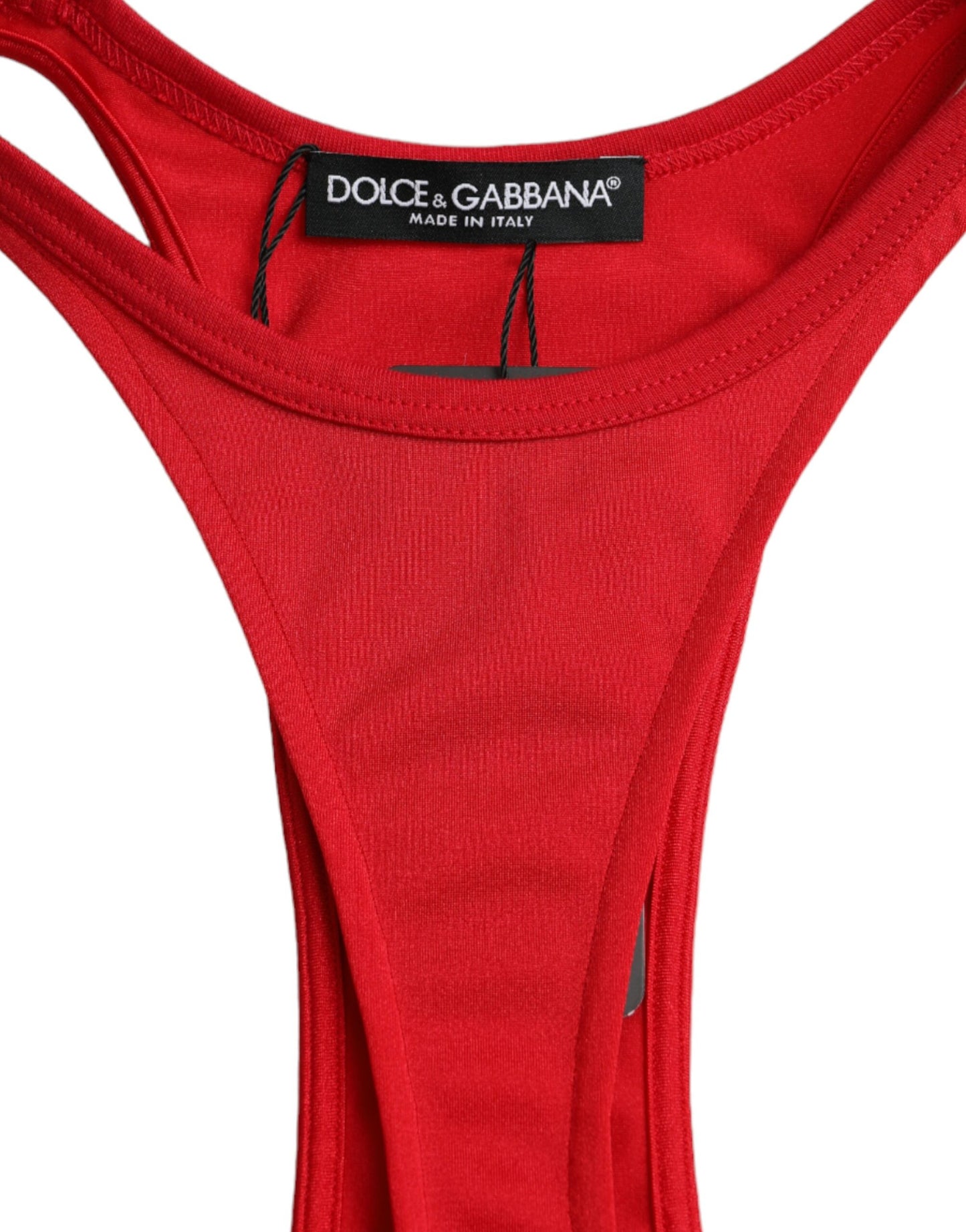 Міні-сукня-футляр Dolce &amp; Gabbana з червоного нейлонового еластичного обтягуючого крою