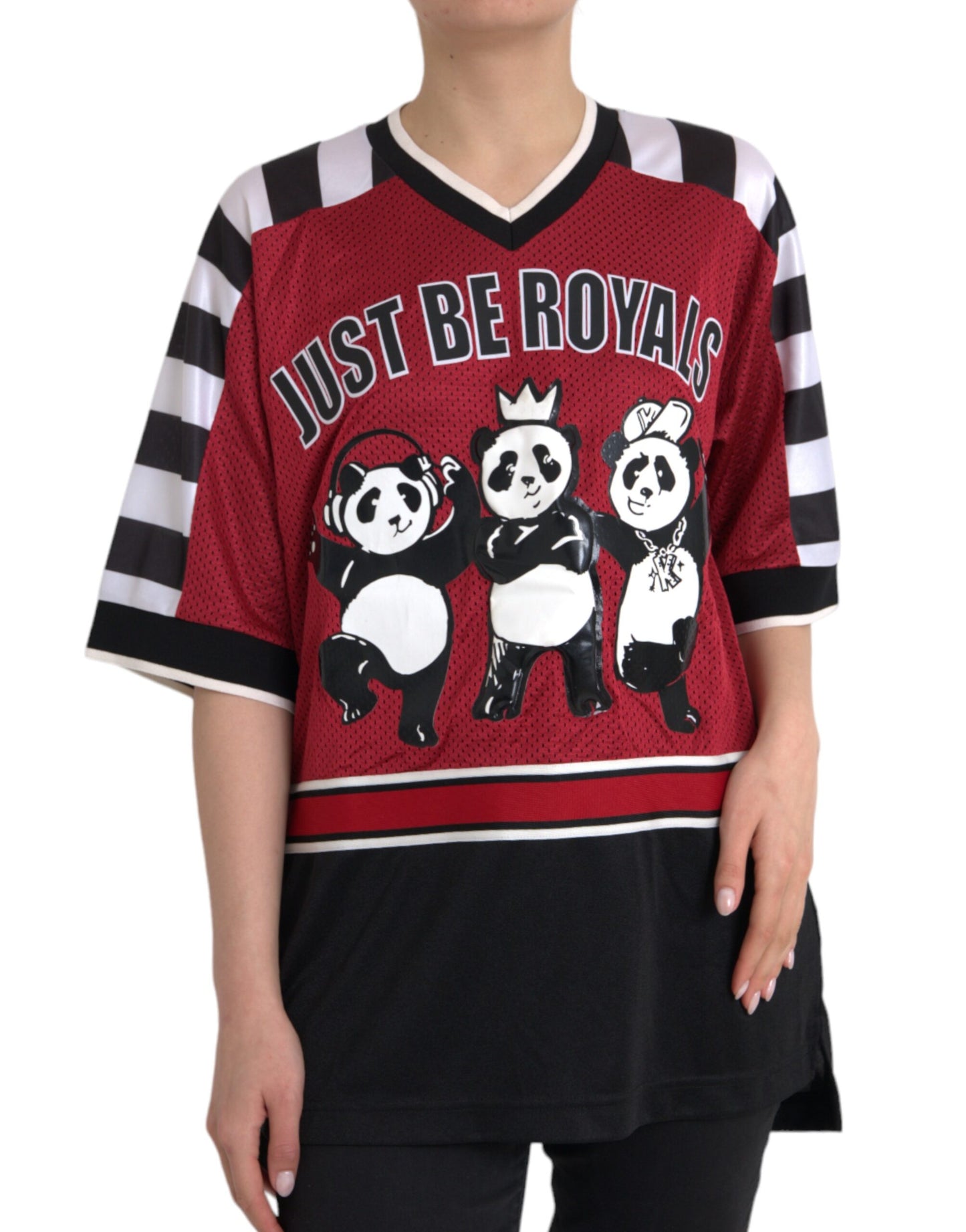 Оверсайз-футболка Dolce &amp; Gabbana Multicolor Royals Panda
