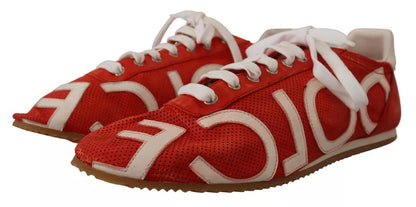 Чоловічі кросівки Dolce &amp; Gabbana Red White Leather Logo Casual