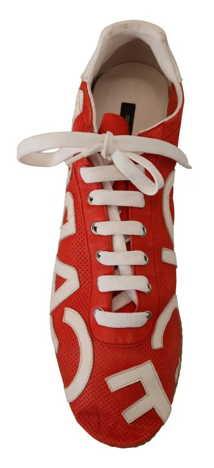 Чоловічі кросівки Dolce &amp; Gabbana Red White Leather Logo Casual