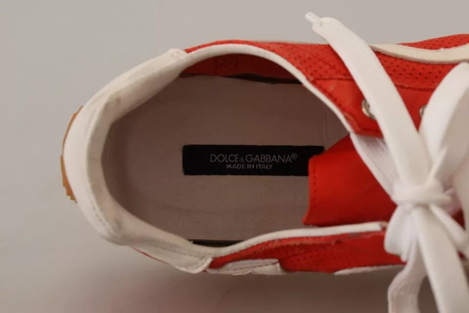 Чоловічі кросівки Dolce &amp; Gabbana Red White Leather Logo Casual