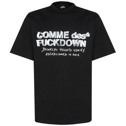 Чорна бавовняна футболка Comme Des Fuckdown