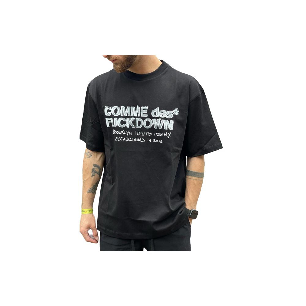 Чорна бавовняна футболка Comme Des Fuckdown