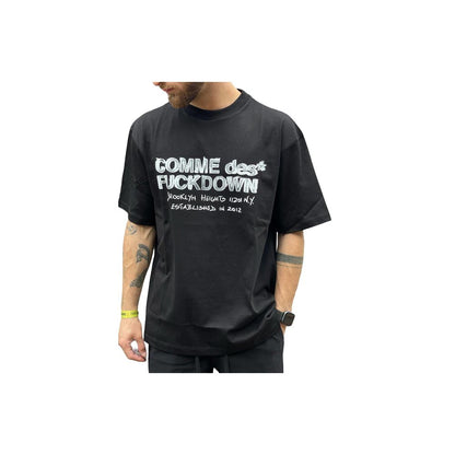 Чорна бавовняна футболка Comme Des Fuckdown