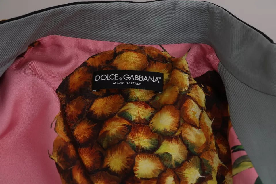 Бавовняний піджак Dolce &amp; Gabbana із синіми ґудзиками та кристалами