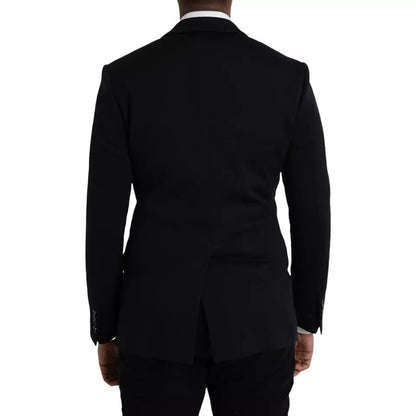Синій вовняний однобортний піджак Dolce &amp; Gabbana Notch