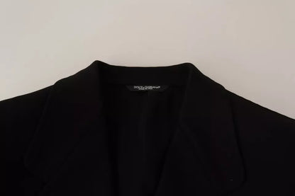 Чорне вовняне приталене пальто піджак Dolce &amp; Gabbana