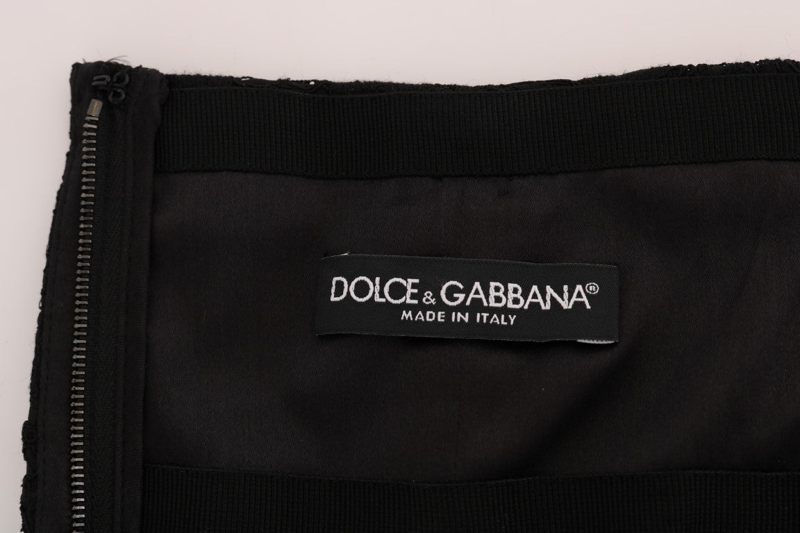 Елегантна міні-спідниця А-силуету з квітковим мереживом Dolce &amp; Gabbana