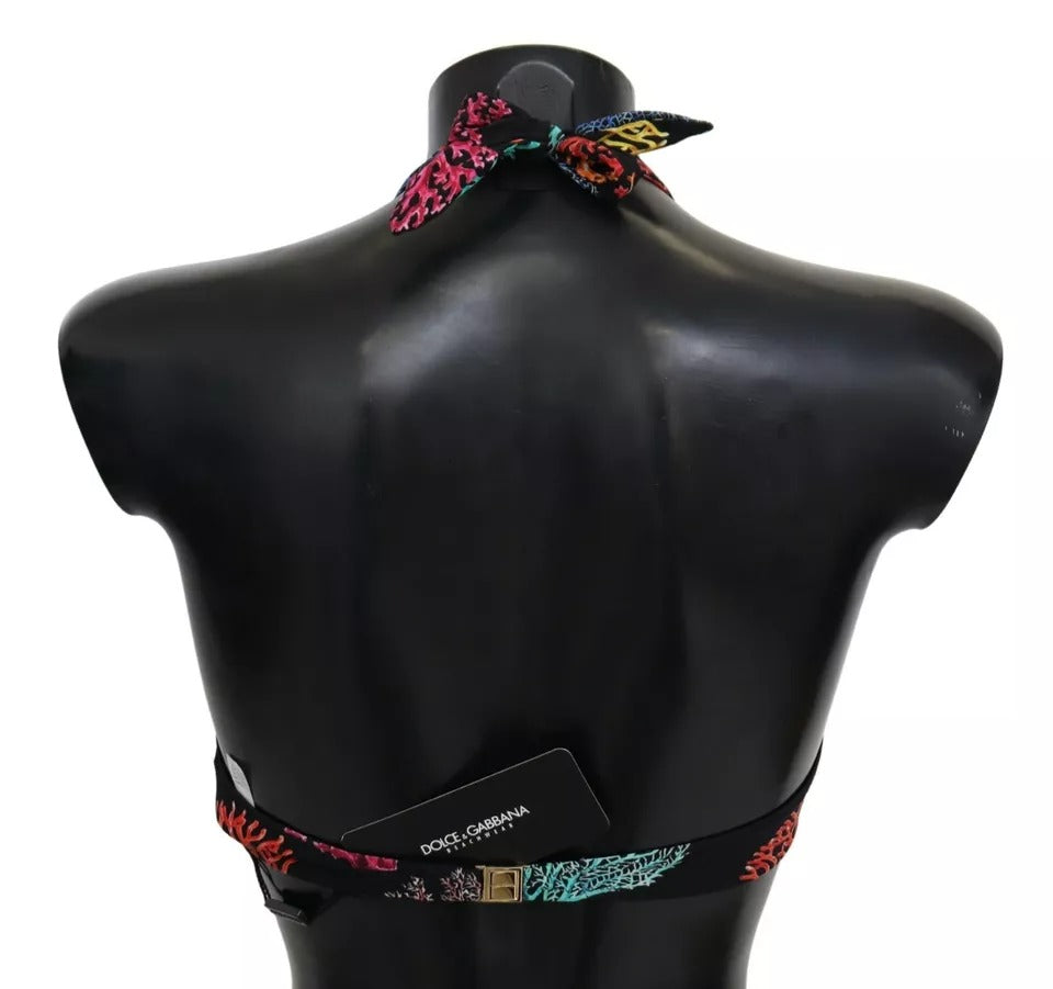 Купальник Dolce &amp; Gabbana Black Corals з принтом Пляжний бікіні