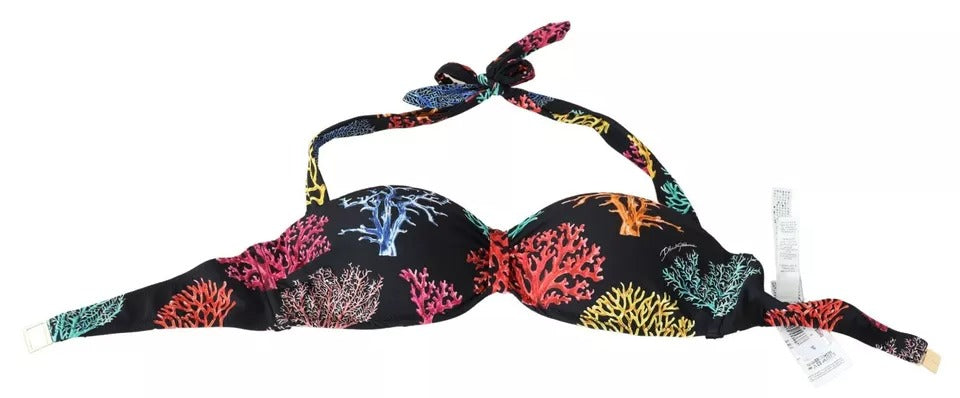 Купальник Dolce &amp; Gabbana Black Corals з принтом Пляжний бікіні