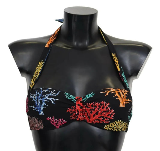 Купальник Dolce &amp; Gabbana Black Corals з принтом Пляжний бікіні