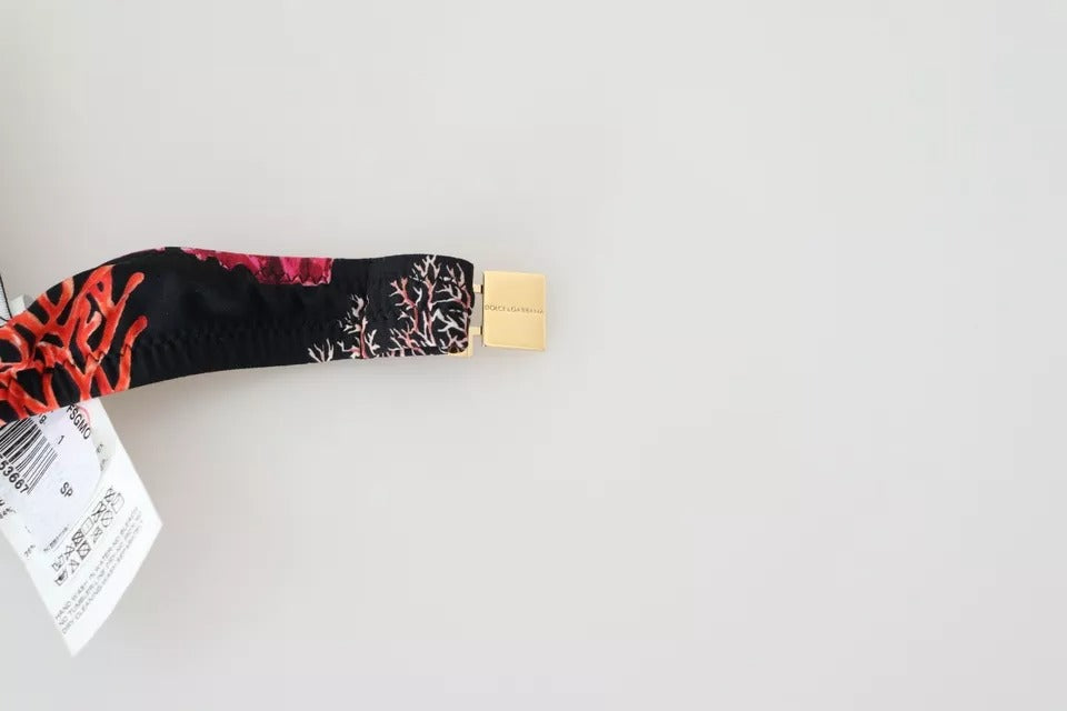 Купальник Dolce &amp; Gabbana Black Corals з принтом Пляжний бікіні