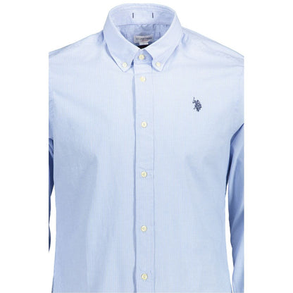 US POLO ASSN. Світло-блакитна бавовняна чоловіча сорочка