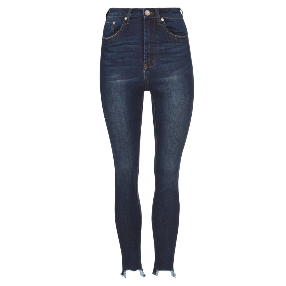Жіночі вузькі джинси One Teaspoon Blue Cotton