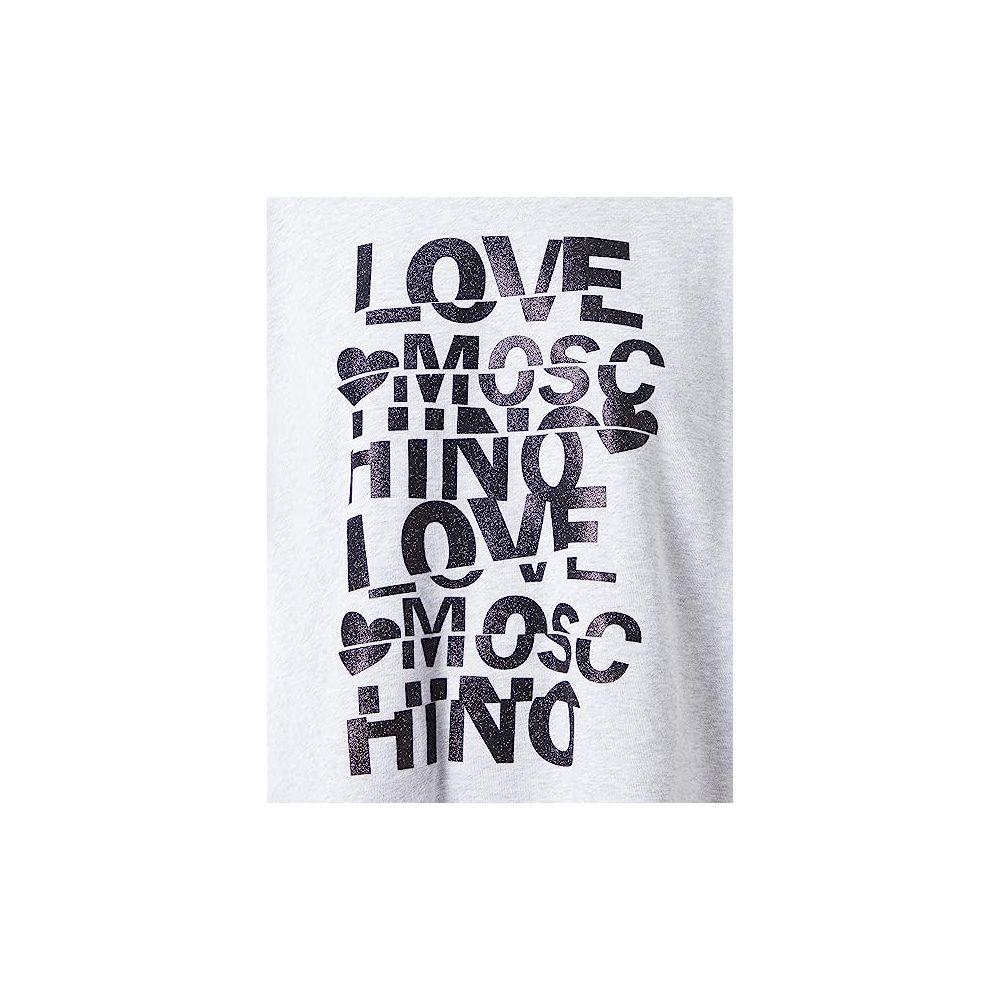 Сірий бавовняний жіночий світшот Love Moschino великого розміру
