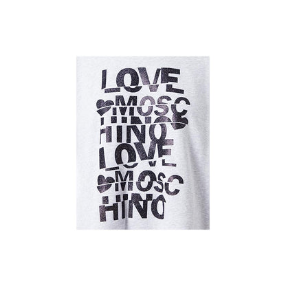 Сірий бавовняний жіночий світшот Love Moschino великого розміру