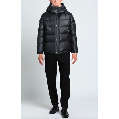 Чорна чоловіча куртка з поліестеру Aquascutum
