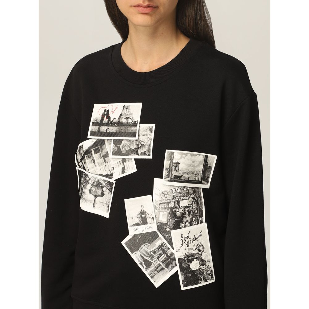 Люблю шикарний чорний світшот Moschino з дизайнерською емблемою