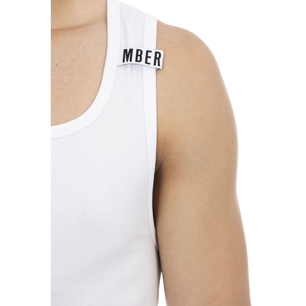 Біла бавовняна чоловіча майка Bikkembergs