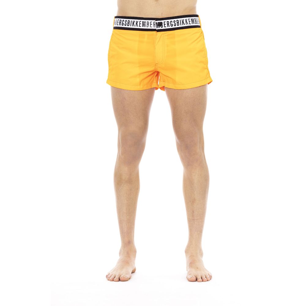 Чоловічі плавальні шорти Bikkembergs Orange Polyamide