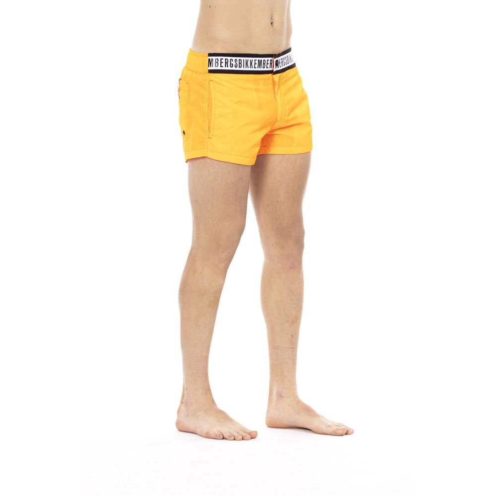Чоловічі плавальні шорти Bikkembergs Orange Polyamide