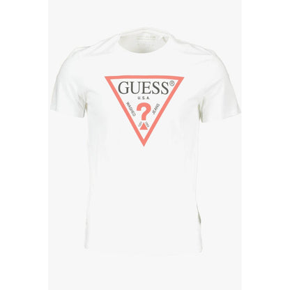 Біла бавовняна чоловіча футболка Guess Jeans