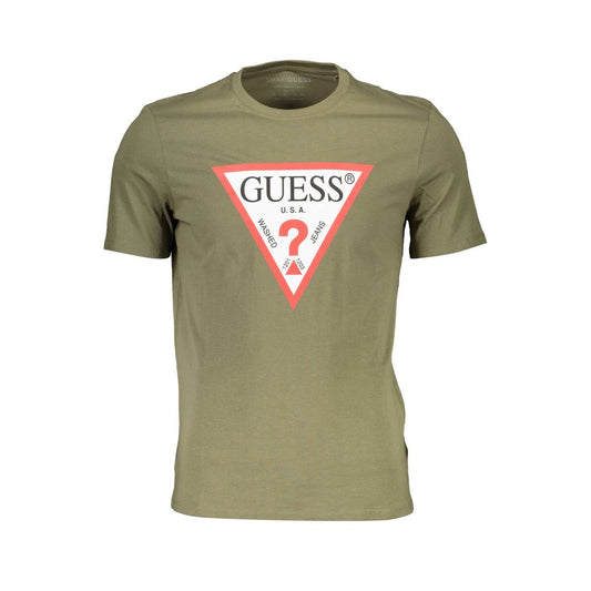 Зелена бавовняна чоловіча футболка Guess Jeans