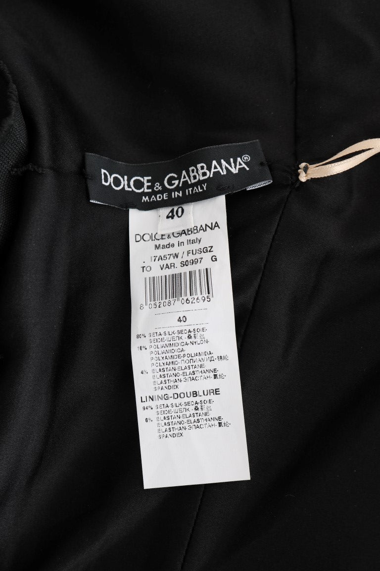 Золотий і чорний шовковий комбінезон-боді Dolce &amp; Gabbana