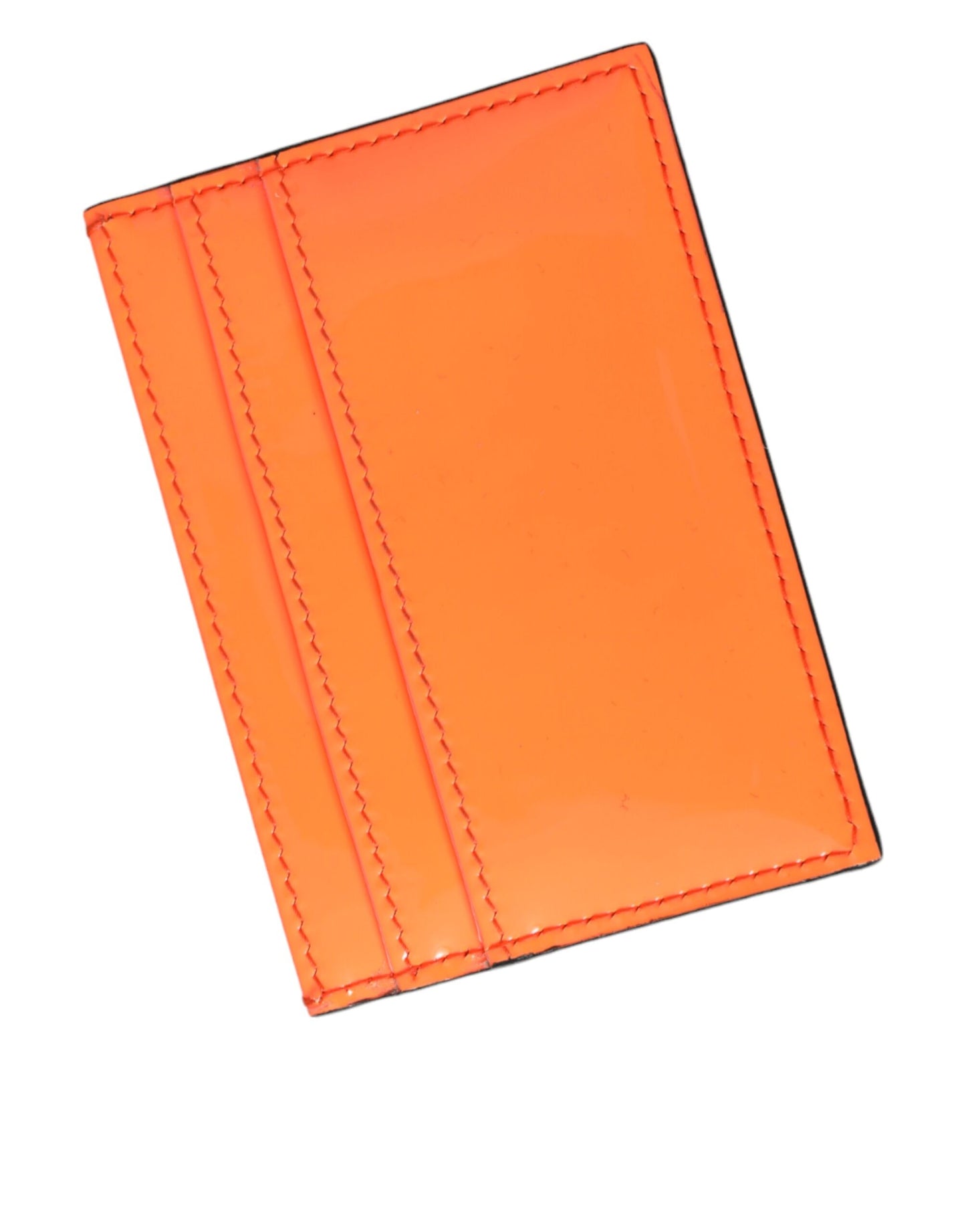 Гаманець Dolce &amp; Gabbana Orange Black Leather Logo Plaque Card Holder