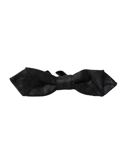 Чоловіча краватка-метелик Dolce &amp; Gabbana Black Silk Fantasy з регульованою шиєю