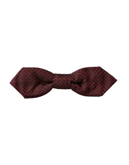 Чоловіча краватка-метелик Dolce &amp; Gabbana Red Silk Fantasy з регульованою шиєю