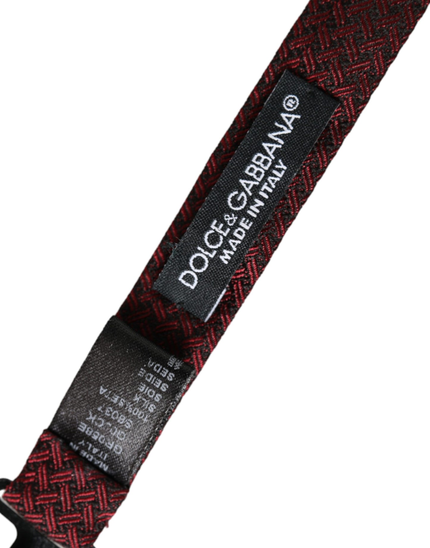 Чоловіча краватка-метелик Dolce &amp; Gabbana Red Silk Fantasy з регульованою шиєю