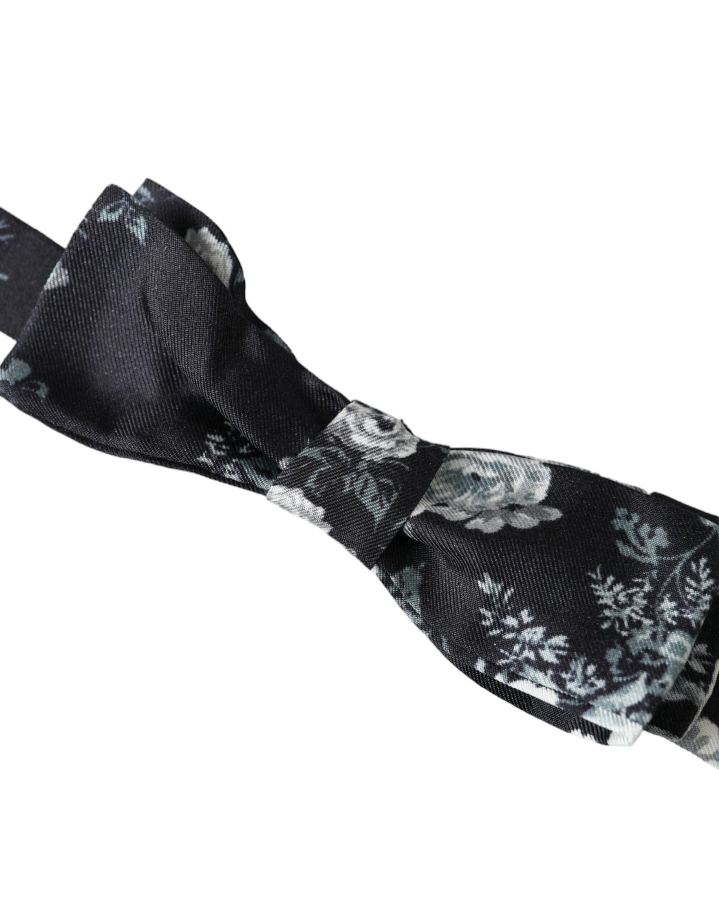 Чоловіча краватка-метелик Dolce &amp; Gabbana Black Floral Fantasy з регульованою шиєю