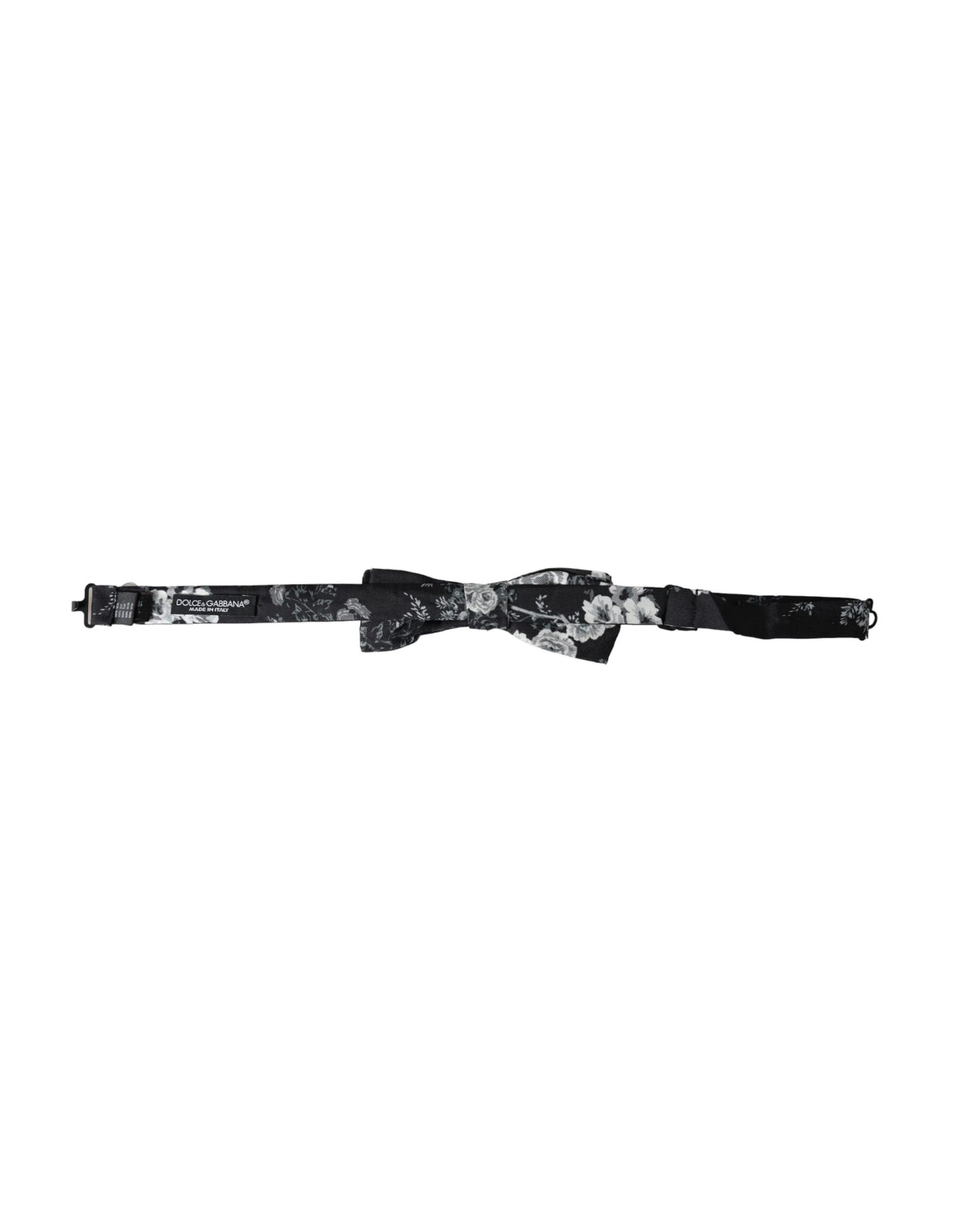 Чоловіча краватка-метелик Dolce &amp; Gabbana Black Floral Fantasy з регульованою шиєю
