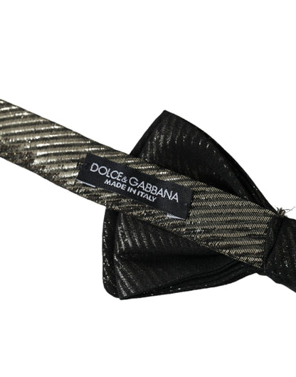 Чоловіча краватка-метелик Dolce &amp; Gabbana Black Fantasy Silk з регульованою шиєю