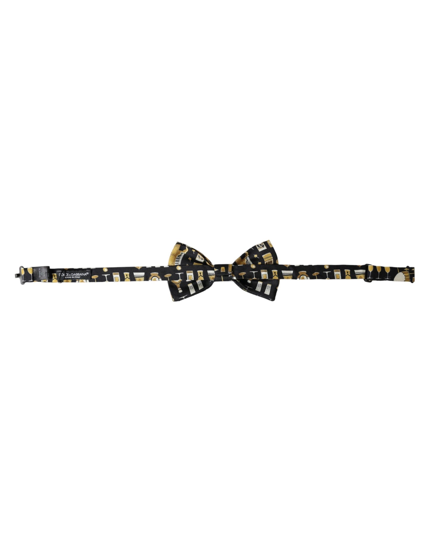 Чоловіча краватка-метелик Dolce &amp; Gabbana Black Silk Cocktail з регульованою шиєю