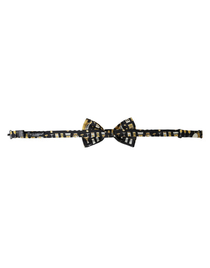Чоловіча краватка-метелик Dolce &amp; Gabbana Black Silk Cocktail з регульованою шиєю