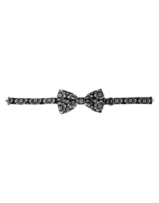 Чорно-біла чоловіча краватка-метелик Dolce &amp; Gabbana з регульованою шиєю