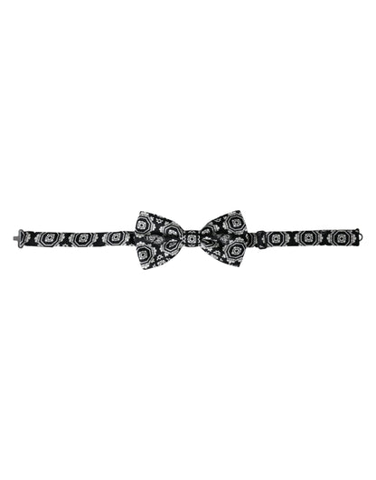 Чорно-біла чоловіча краватка-метелик Dolce &amp; Gabbana з регульованою шиєю