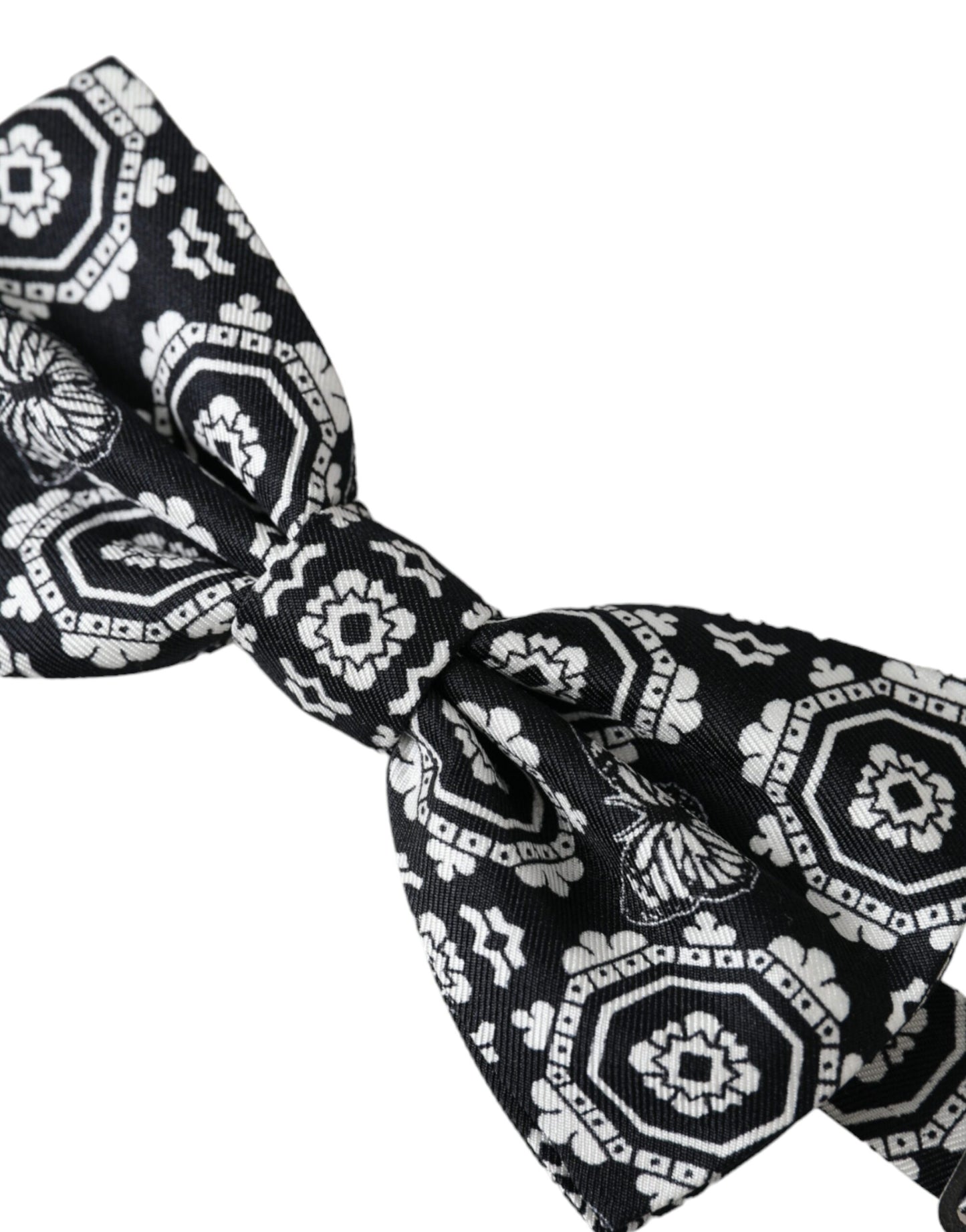 Чорно-біла чоловіча краватка-метелик Dolce &amp; Gabbana з регульованою шиєю