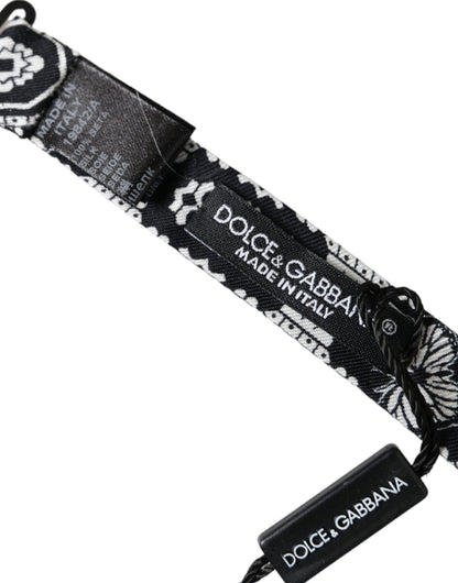 Чорно-біла чоловіча краватка-метелик Dolce &amp; Gabbana з регульованою шиєю