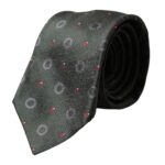 Dolce &amp; Gabbana Dark Grey 100% Silk Fantasy Регульована чоловіча краватка