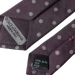 Регульована чоловіча краватка Dolce &amp; Gabbana Purple зі 100% шовку в горошок