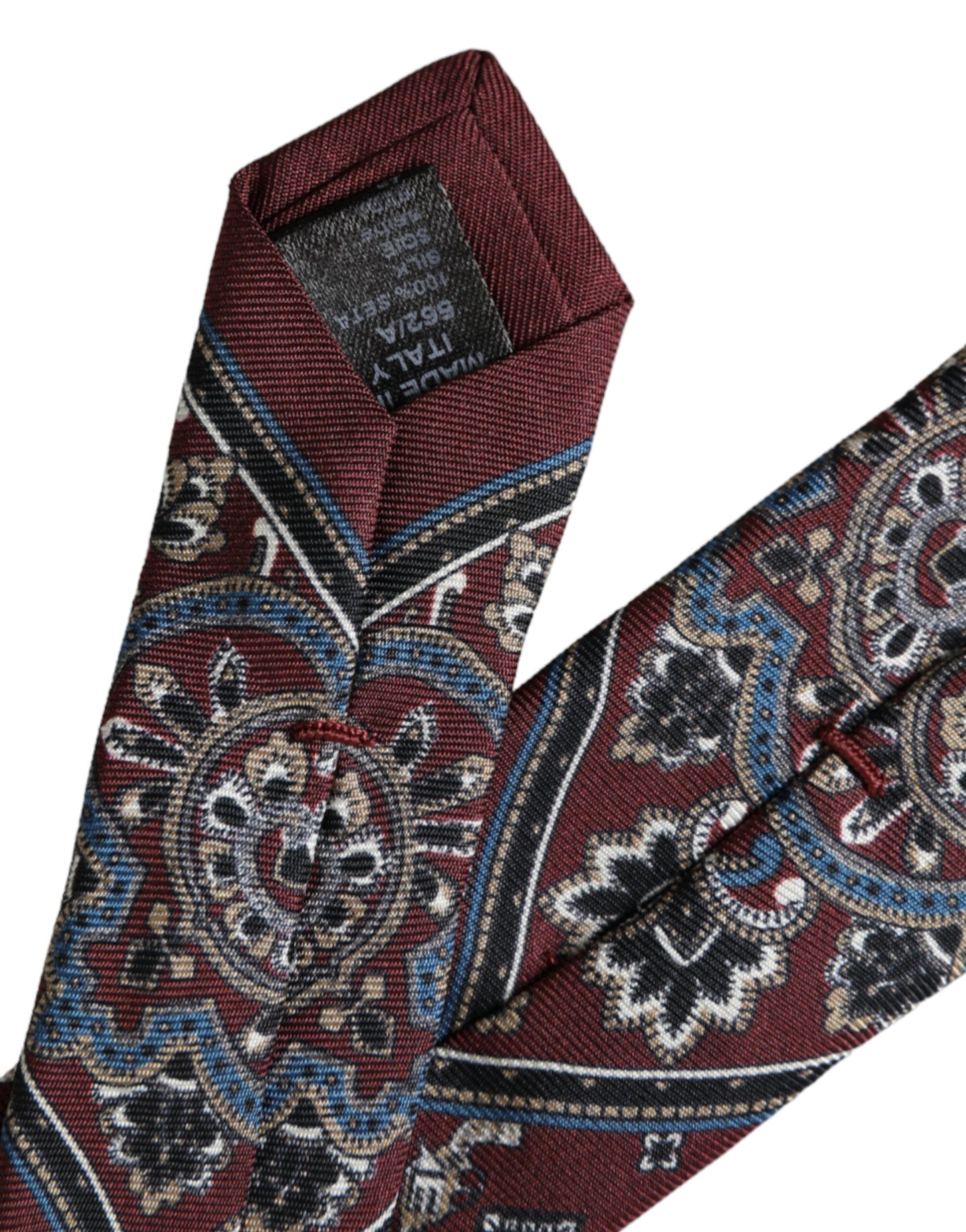 Регульована чоловіча краватка зі 100% шовку Dolce &amp; Gabbana Bordeaux