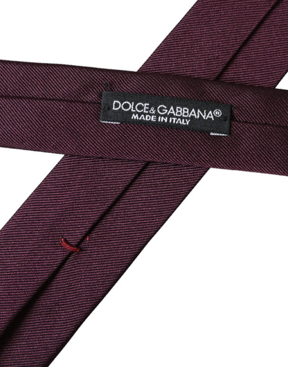 Регульована чоловіча краватка Dolce &amp; Gabbana Bordeaux Solid, 100% шовк