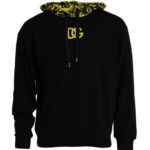 Бавовняний світшот з капюшоном і чорним логотипом Dolce &amp; Gabbana