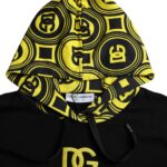 Бавовняний світшот з капюшоном і чорним логотипом Dolce &amp; Gabbana