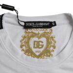 Біла бавовняна футболка з круглим вирізом і короткими рукавами Dolce &amp; Gabbana